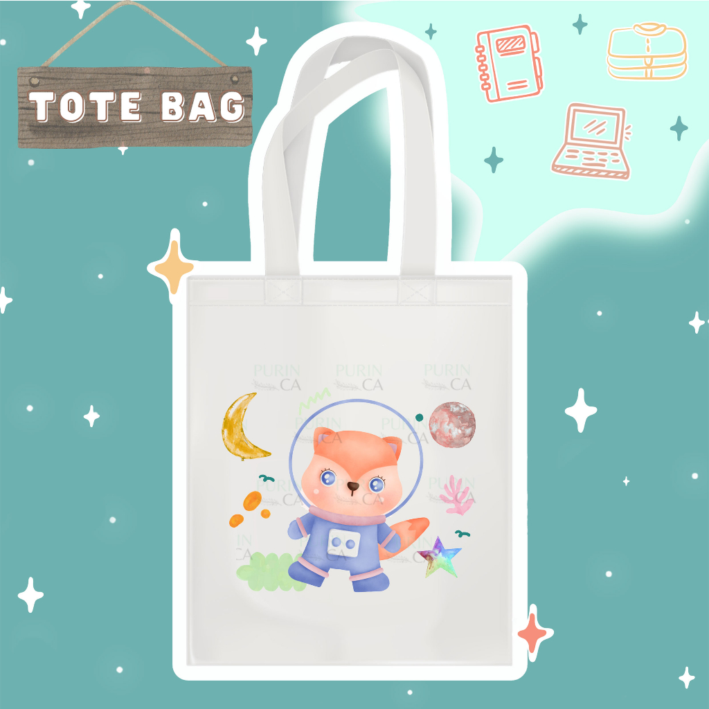 Tas Serut dan Tote bag Astronaut Animal