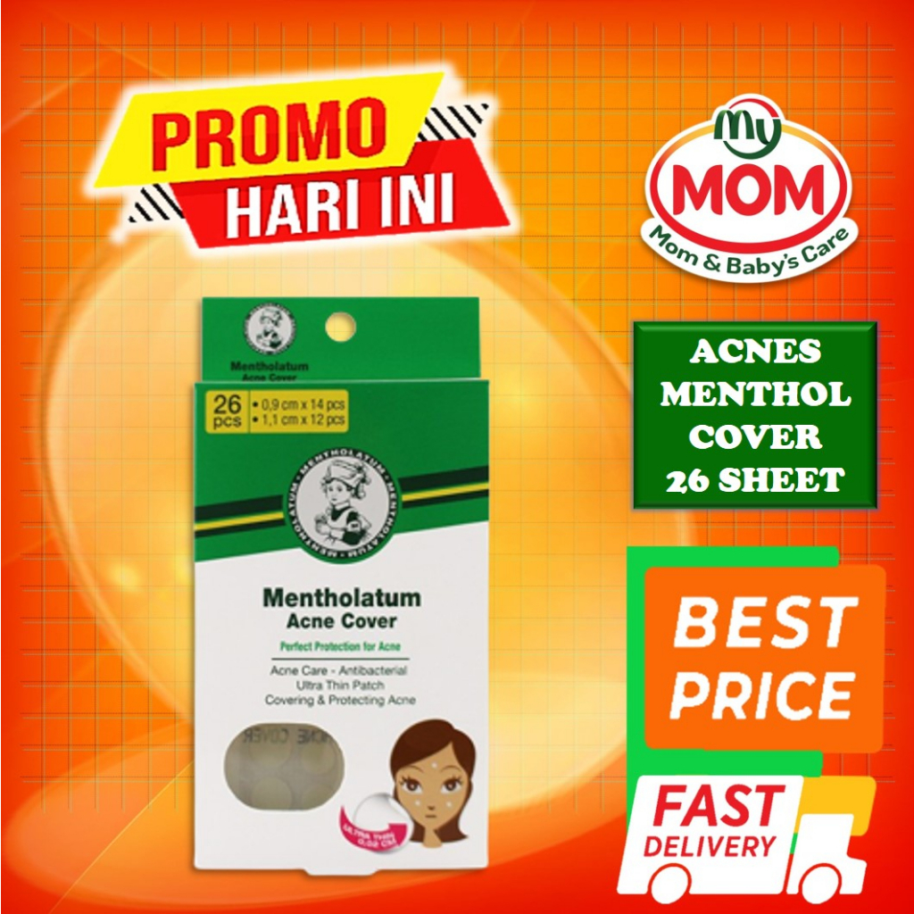 [BPOM] Acnes Mentholatum Acne Cover 26 Pcs / Penutup Jerawat / Acne Patch / Stiker Jerawat / MY MOM