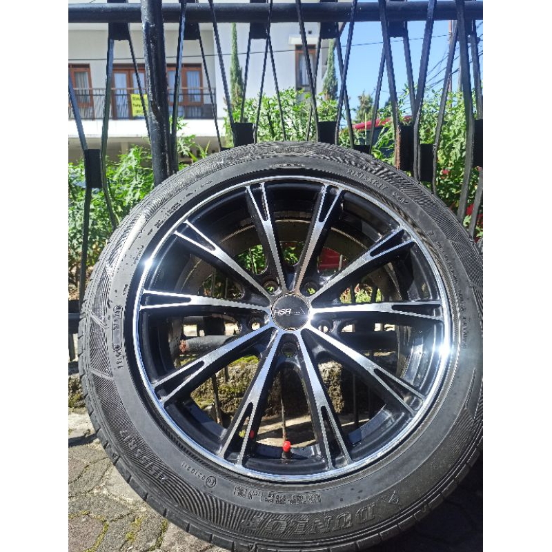 4 velg R17 HSR TAKIKAWA pcd 5x114 + ban 215/55 80% Apv innova ertga brv hrv xtrail cortez almaz terios rush oddesey civic fd CRV dfsk Xpander livina camry xover kuda grandmax mega carry