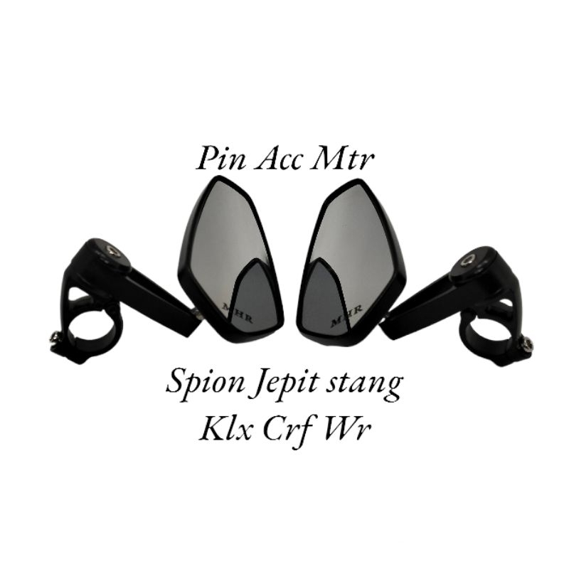 Spion KLX Supermoto CRF/KLX/WR oval kolong under mirror - Kaca Putih - Kaca biru - PNP KLX/CRF/WR/XSR/Byson/KLX D-Tracker Old New/RX King/Tiger Old New Revo Megapro Dill