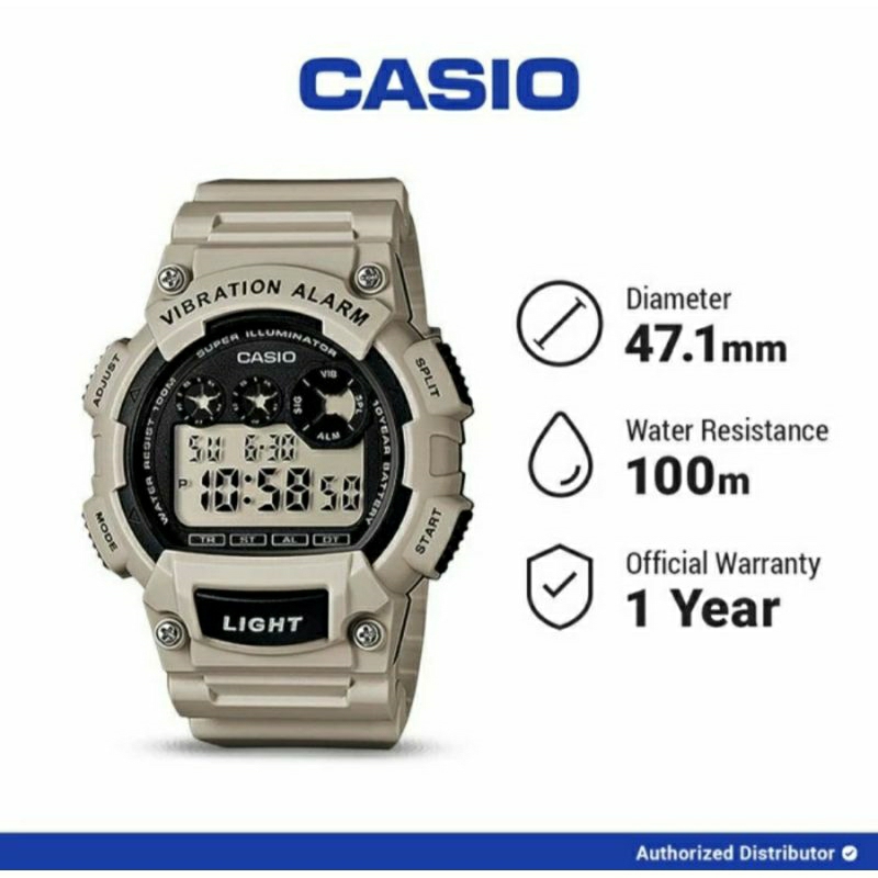 Jam Tangan Pria Casio W-735H-8A2VDF / W-735H-8A2 Original