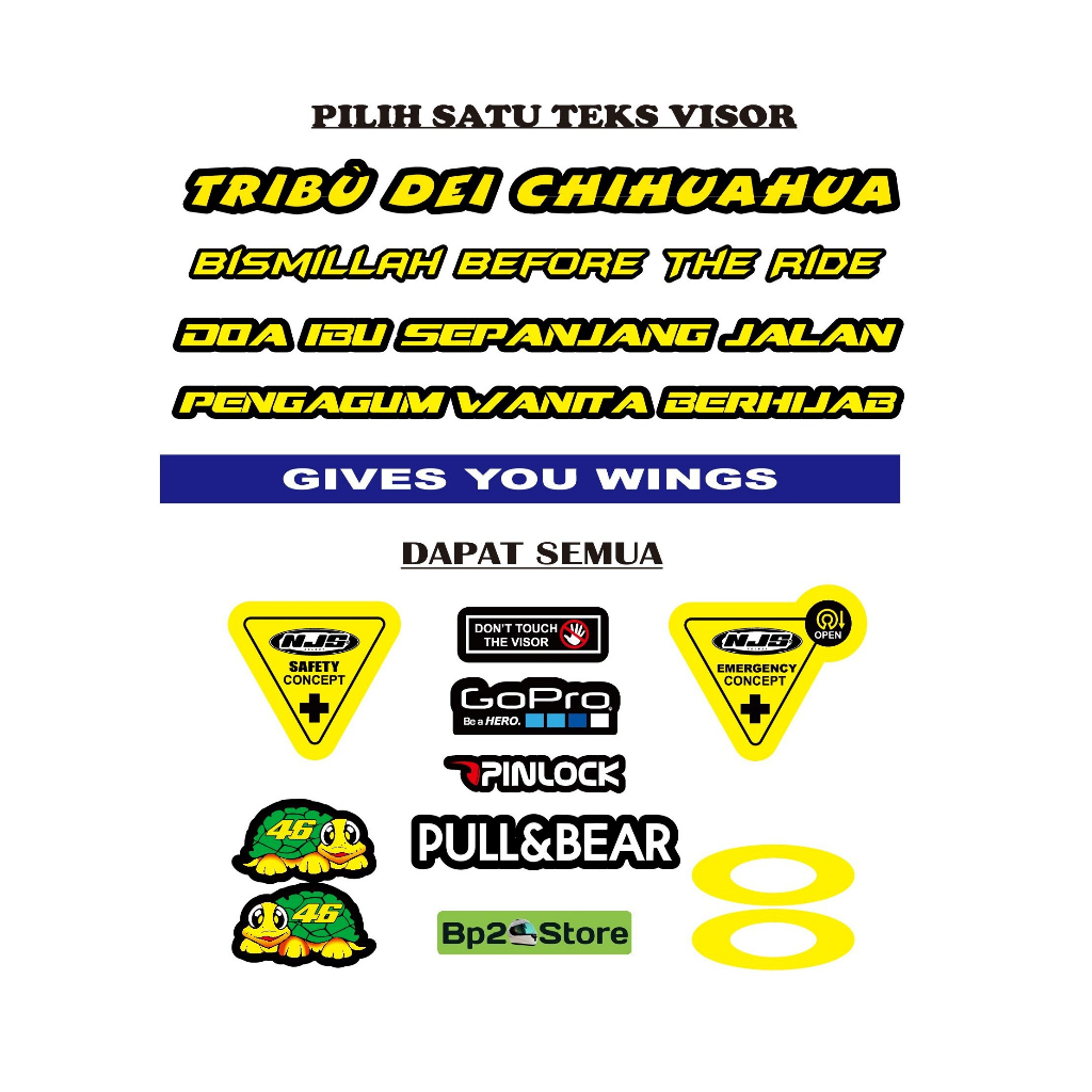 Paket Stiker Helm NJS