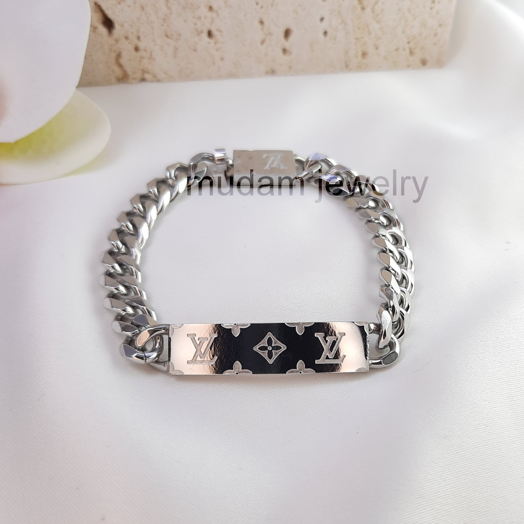 Gelang Rantai Bracelet Charm Model L* Unisex Gaya Kasual dan Elegan