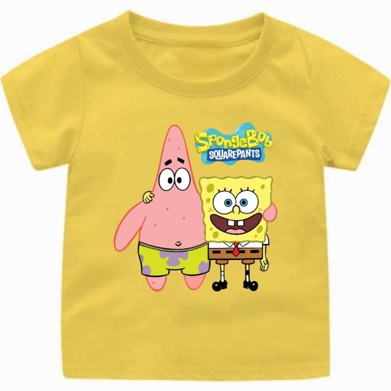 Baju Kaos Anak Usia 1-12Tahun Gambar Patrick spongebob Terbaru