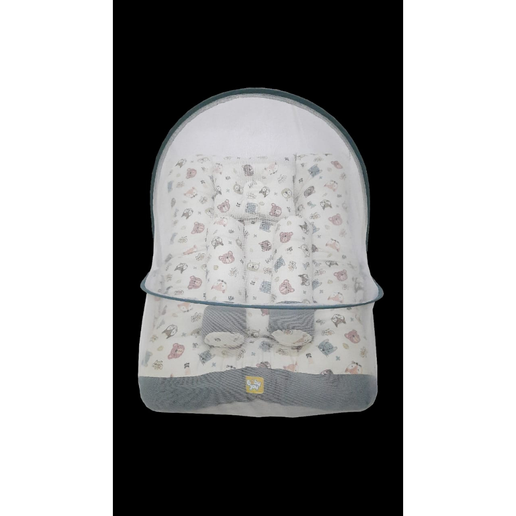 [2 kg] Baby Joy Kasur Lipat Bayi Dakron + Kelambu Little Forest Series - BJK 2302