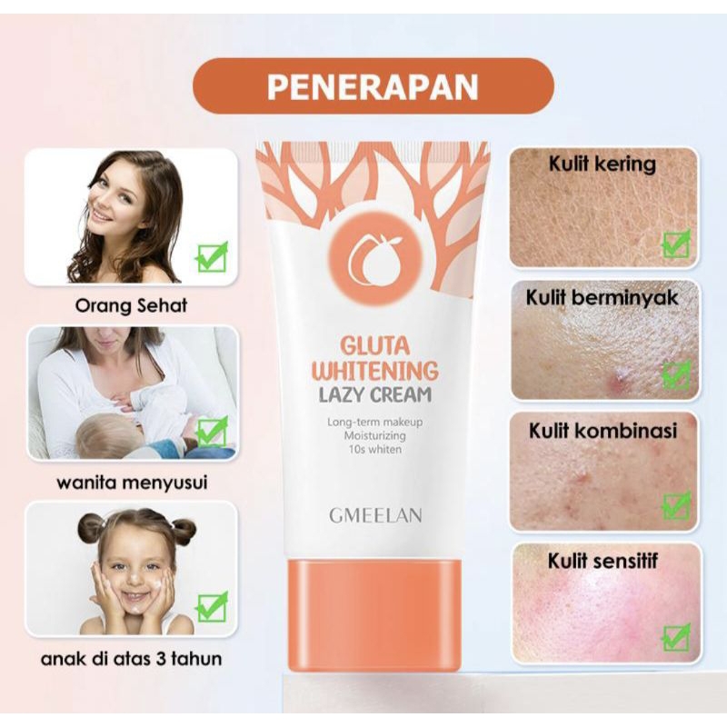 (*) GMEELAN GLUTA WHITENING LAZY CREAM / GMEELAN EXFOLIATING