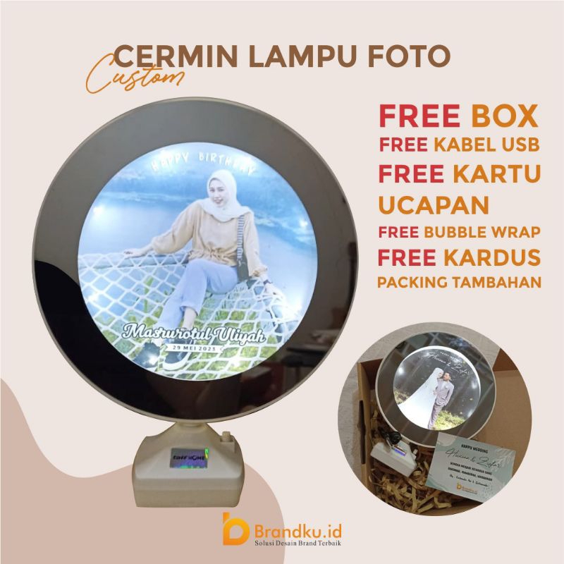 CERMIN AJAIB CERMIN LAMPU FOTO AJAIB CUSTOM CERMIN FOTO CUSTOM HADIAH CERMIN GAMBAR KACA CUSTOM KACA
