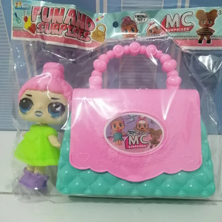 [MO06 / MS 22 / MO14] Mainan Anak Tas + Boneka Girl Fashion / Tongkat Peri + Mahkota + Tas Perempuan Lucu -  Mainan Anak Bayi Hand Bag + Girl Doll MO 06 MO 14 MS 22
