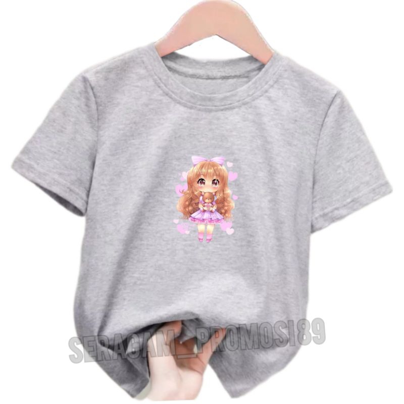 Atasan Kaos Anak Perempuan ROCKU SOCKU / Baju Kaos Anak Perempuan / Kaos Anak perempuan Tanggung / Kaos Santai Anak Anak / Kaos Katun Pendek Anak