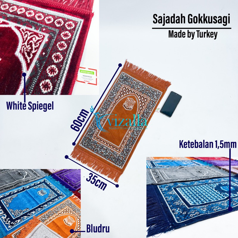 Sajadah Gokkusagi Kecil/ 60*35 Sajadah Kepala/ Grosir Sajadah