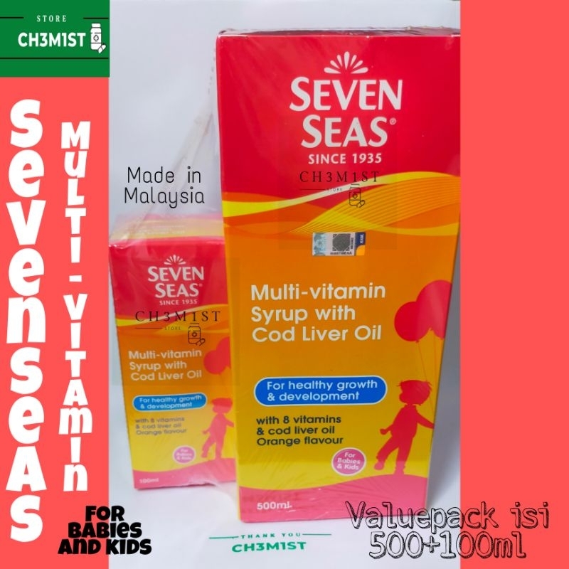 Seven Seas Multivitamin syrup COD Liver Oil isi 500+100ml