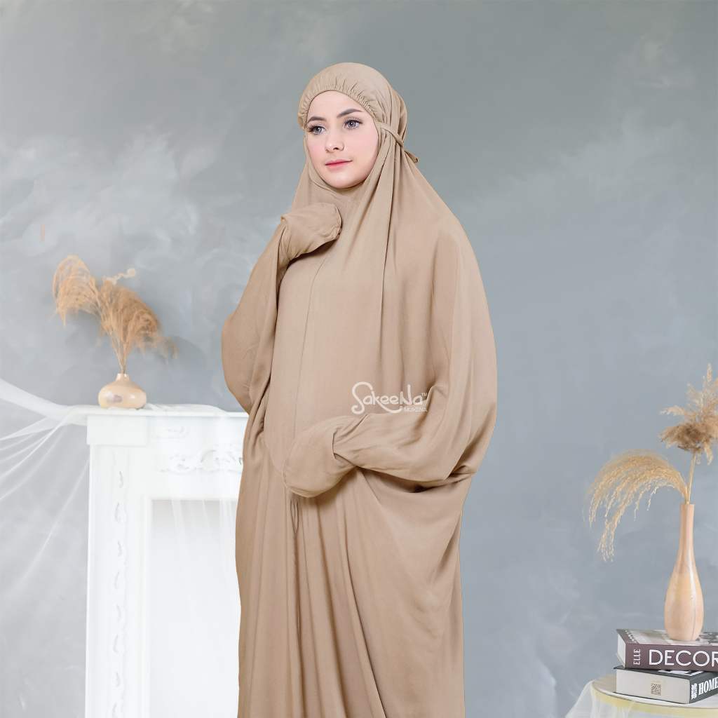 SAKEENA Mukena Terusan Rayon Premium Dewasa Jumbo