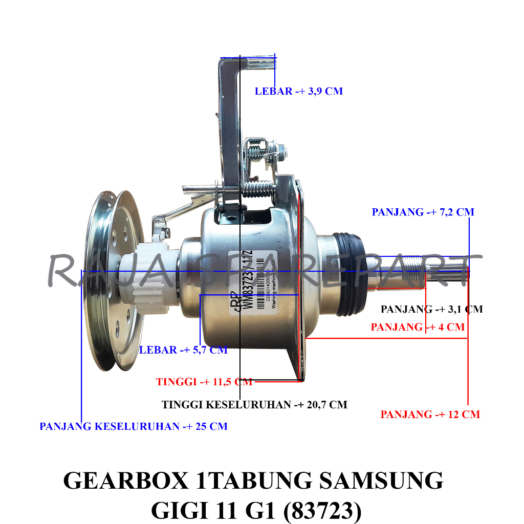 Gearbox Mesin Cuci 1 Tabung Gigi Samsung