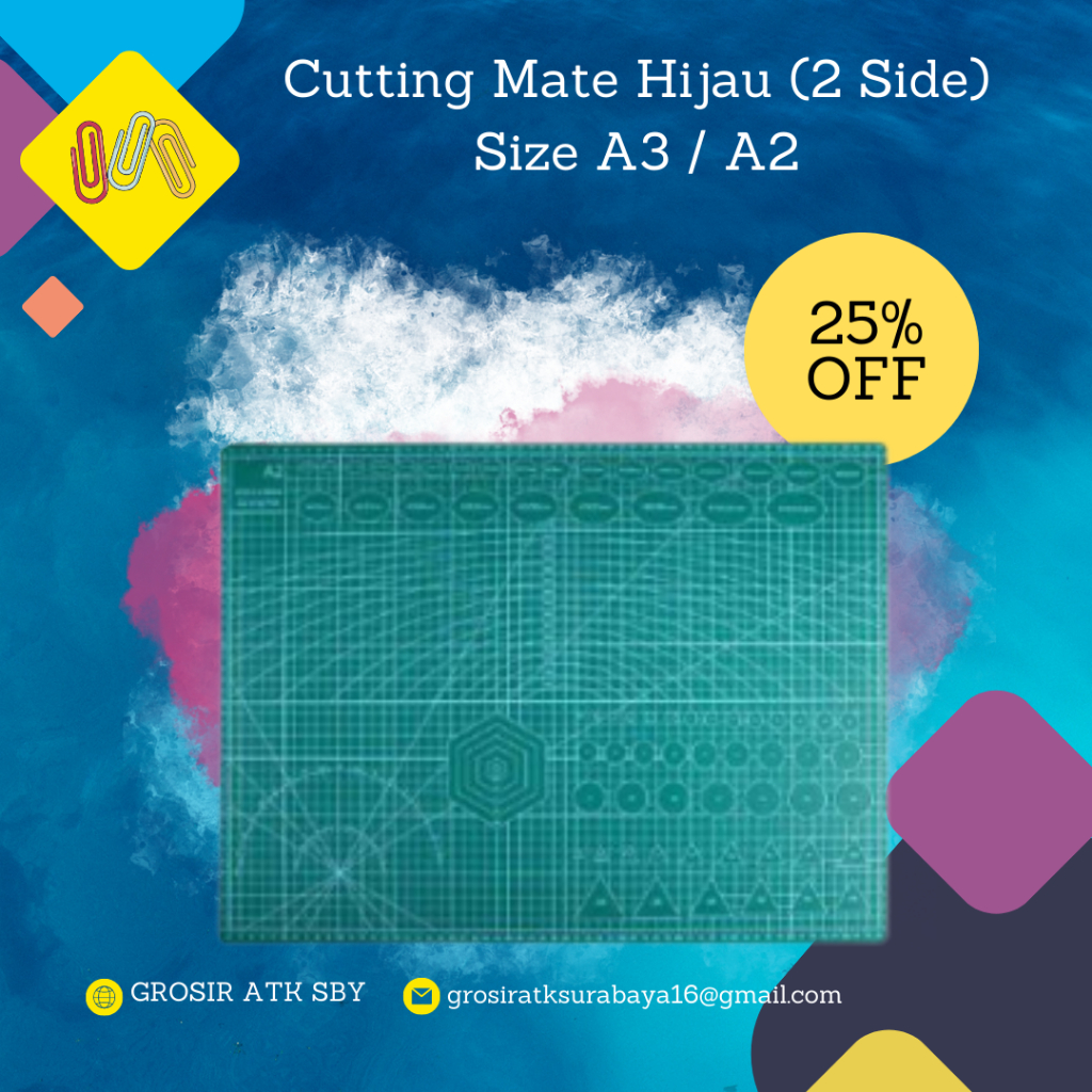 

Cutting Mate / Alas Potong Ukuran A3 / A2 (Double Side)