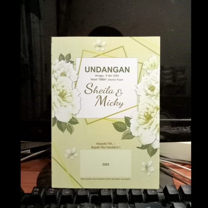 Undangan ERBA 2202 Free Plastik + CETAK