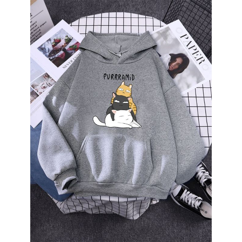 meow purrramid hoodie wanita perempuan original