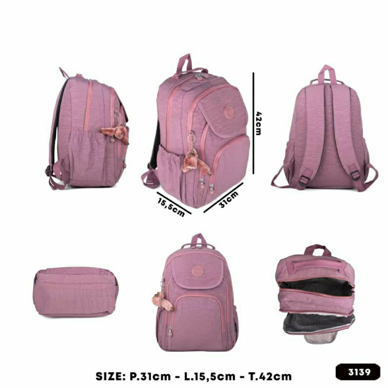 TAS RANSEL NYLON IMPORT TAS KP 3139 TAS RANSEL LAPTOP TAS RANSEL BESAR WANITA TAS RANSEL SEKOLAH BEST SELLER TERBARU BISA BAYAR DITEMPAT.!!!