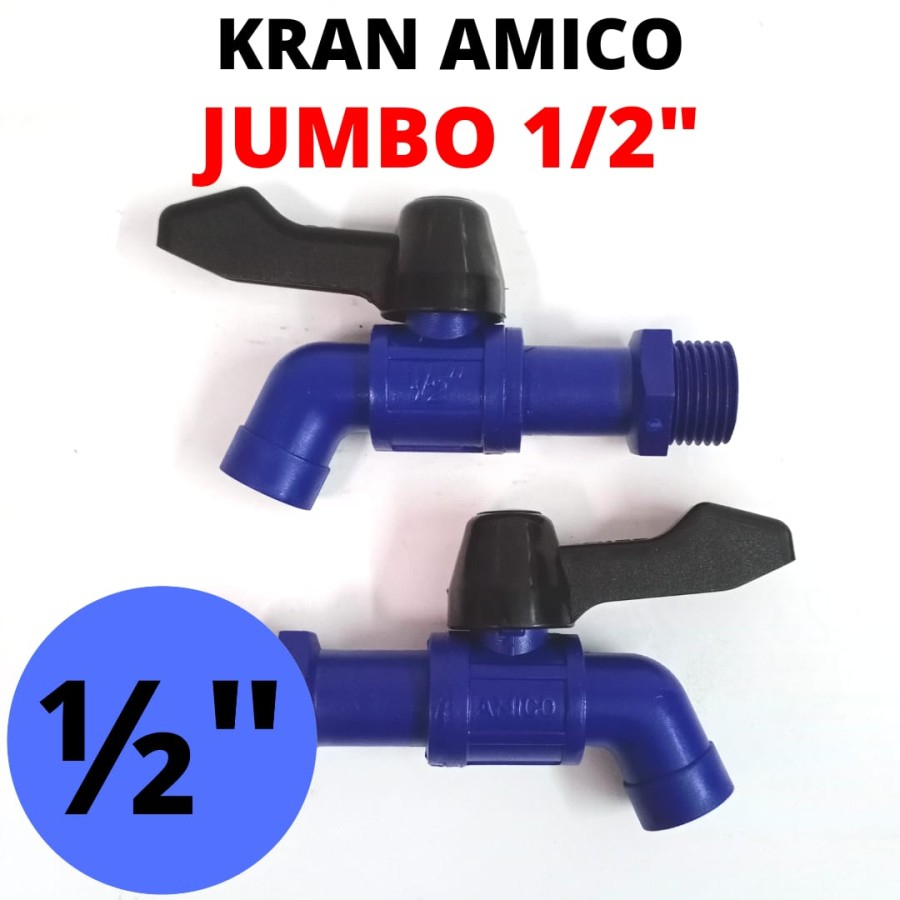 Kran Keran Air amico PVC jumbo body besar 1/2"