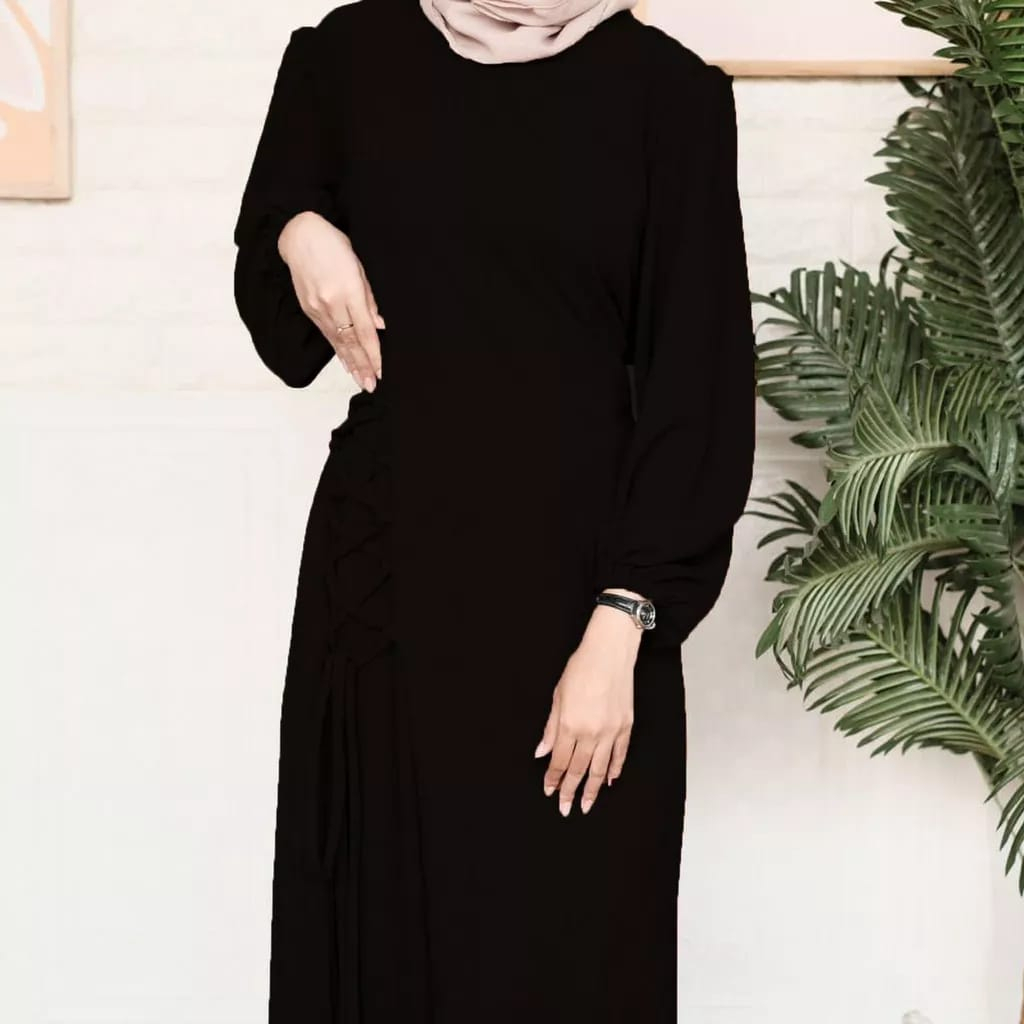 MARTHA GAMIS MAXI TALI SERUT LONG DRESS ATASAN WANITA CRINCLE AIRFLOW PREMIUM (AMD)