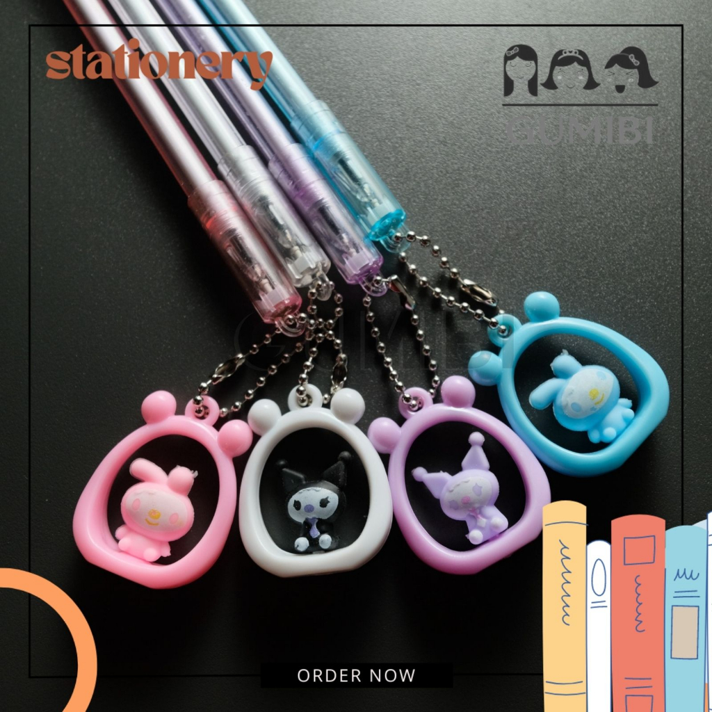 

(12PCS) PULPEN GANTUNGAN SANRIO DALAM LINGKARAN PULPEN LUCU PEN GEL GANTUNG SANRIO TERMURAH HARGA GROSIR