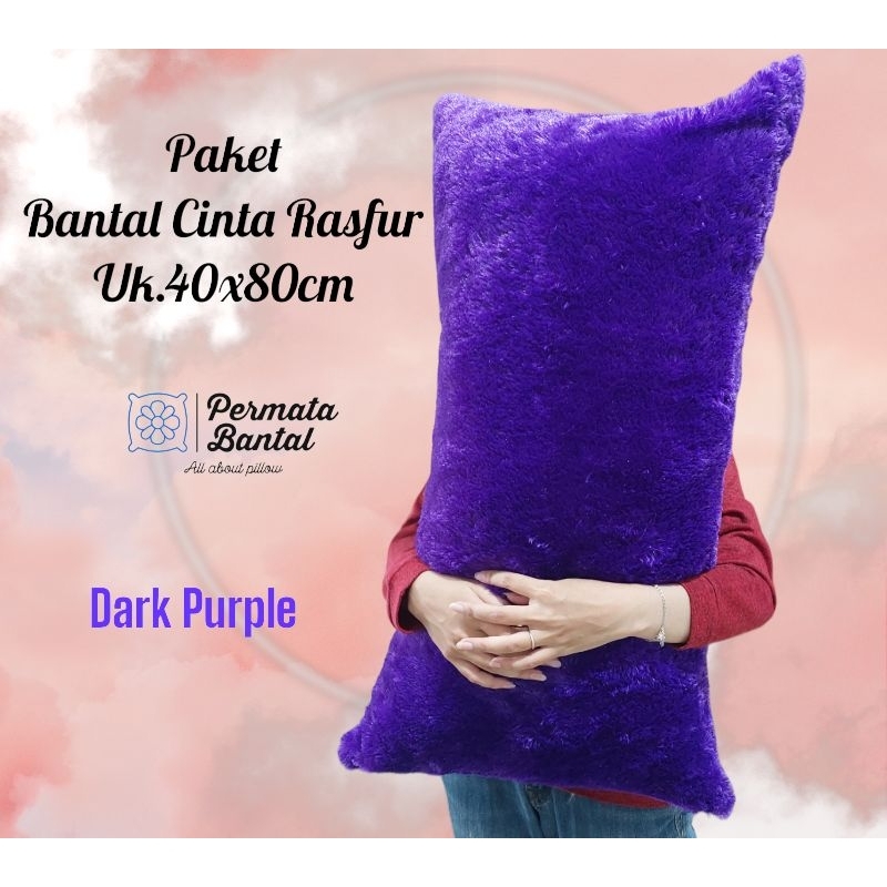 Paket Bantal Cinta Rasfur uk 40x80 Ada Resleting