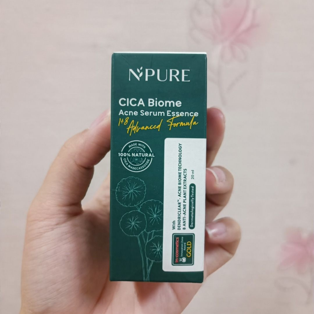 (Kemasan BARU) NPURE Acne Serum CICA Biome ESSENCE Centella Asiatica / Acne Care 20 ml - Serum Esence Wajah - Skincare Jerawat Berminyak NPure Hijau