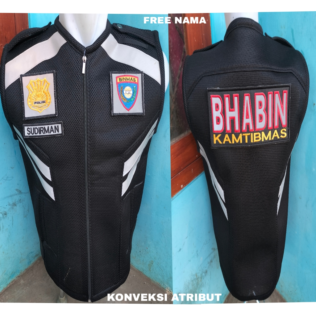 rompi bhabinkamtibmas polri hitam
