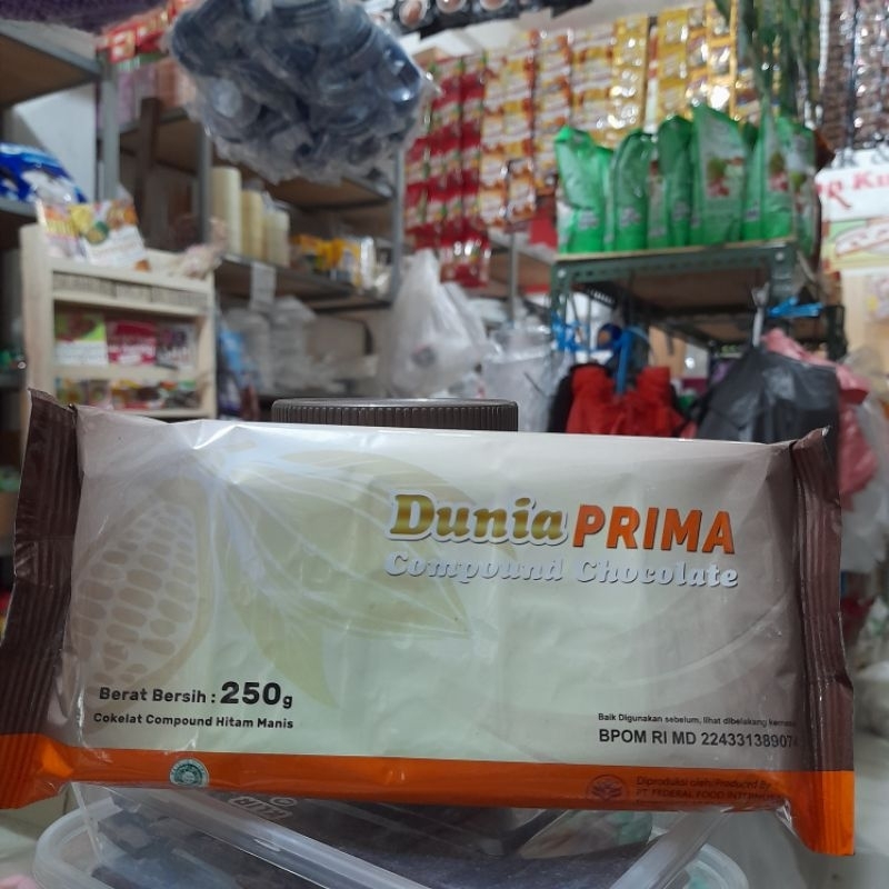 

Coklat batang Dunia Prima, dark compound chocolate