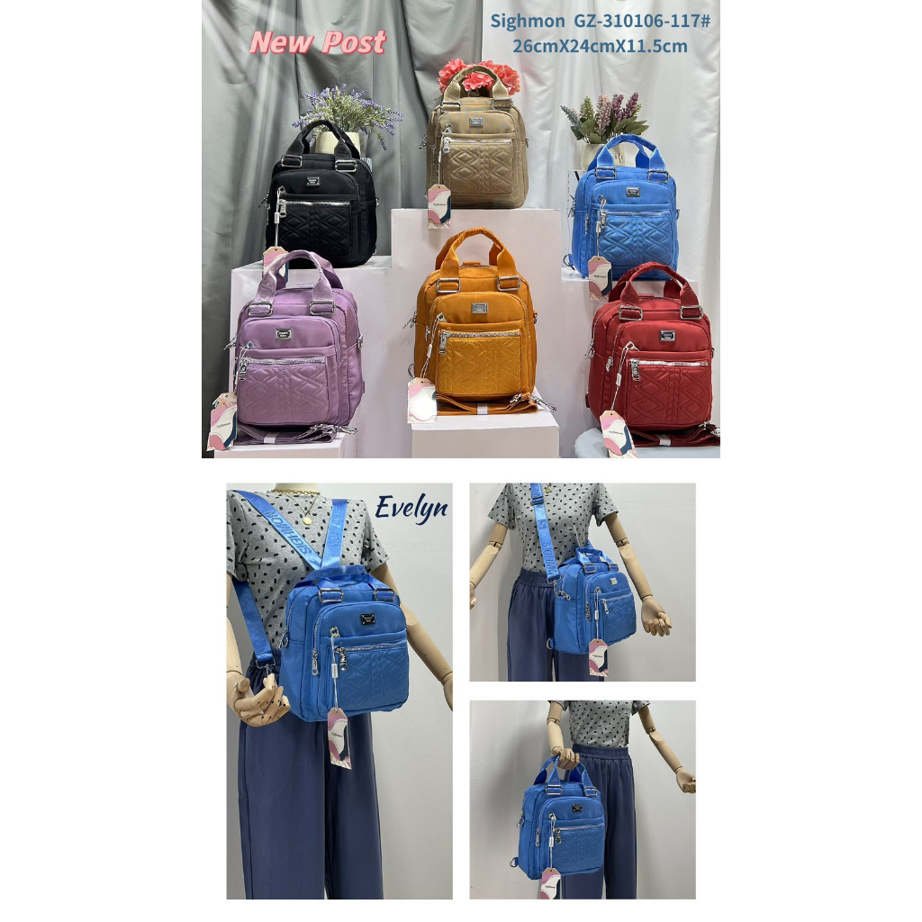 SIGHMON | Tas Sighmon Shigmon Ransel Selempang Bahu Slempang Slingbag Sling Bag HP Parasut Kanvas Mini Import Sighmon Fashion Canvas Cewek Wanita Tas Selempang