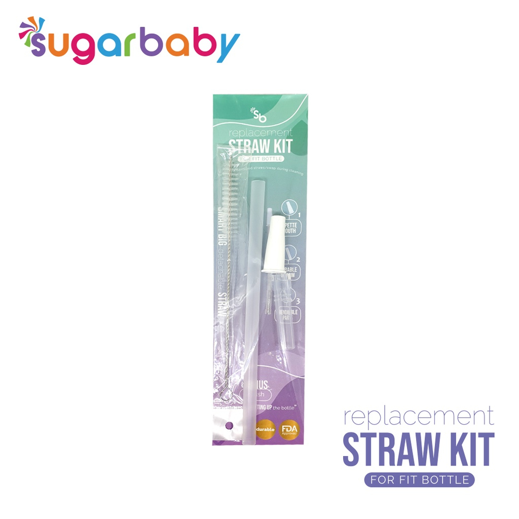 Sugar Baby Replacement Straw &amp; Kit For Tritan Fit Bottle TFBR1050