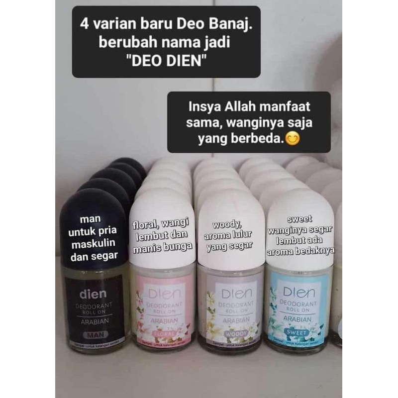 DEO DIEN  / Deo Roll On 25 ML DEODORANT Banaj Beauty Care / AMPUH HEMPAS BAU BADAN / MENCERAHKAN KETIAK