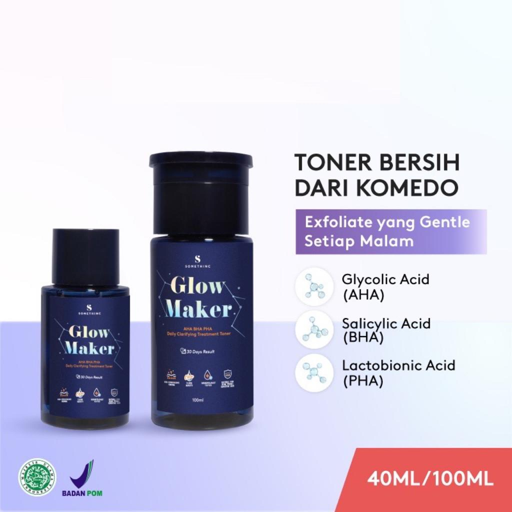 MFI - Somethinc Glow Maker AHA BHA PHA Clarifying Treatment Toner | Ready Ukuran 100ML &amp; 40ML