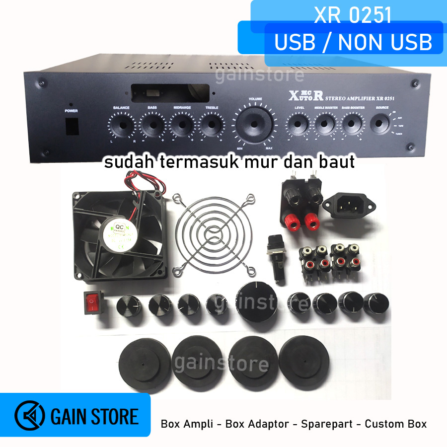 BOX AMPLI AMPLIFIER XUTOR XR 0251 plat besi
