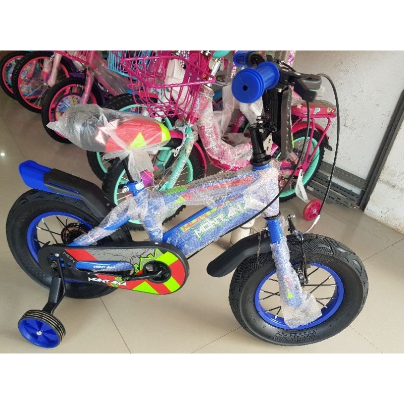 Sepeda Anak Sepeda BMX 12 inch MONTANA ( BAN JUMBO 3.0 ) ( Warna Biru / Blue )