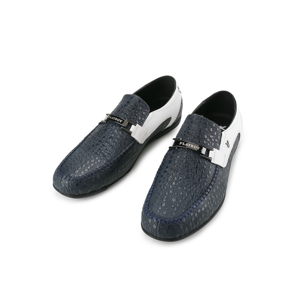 PL48 SEPATU SLIP ON PLAYBOY PRIA ORIGINAL/PLAYBOY SLIP ON SHOES NAVY BLUE