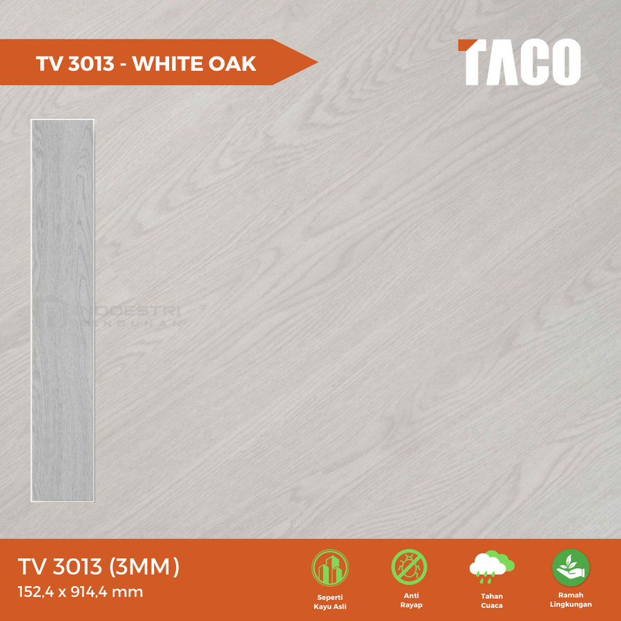 TACO Lantai Vinyl 3mm TV 3013 White Oak / Lantai Motif Kayu Taco