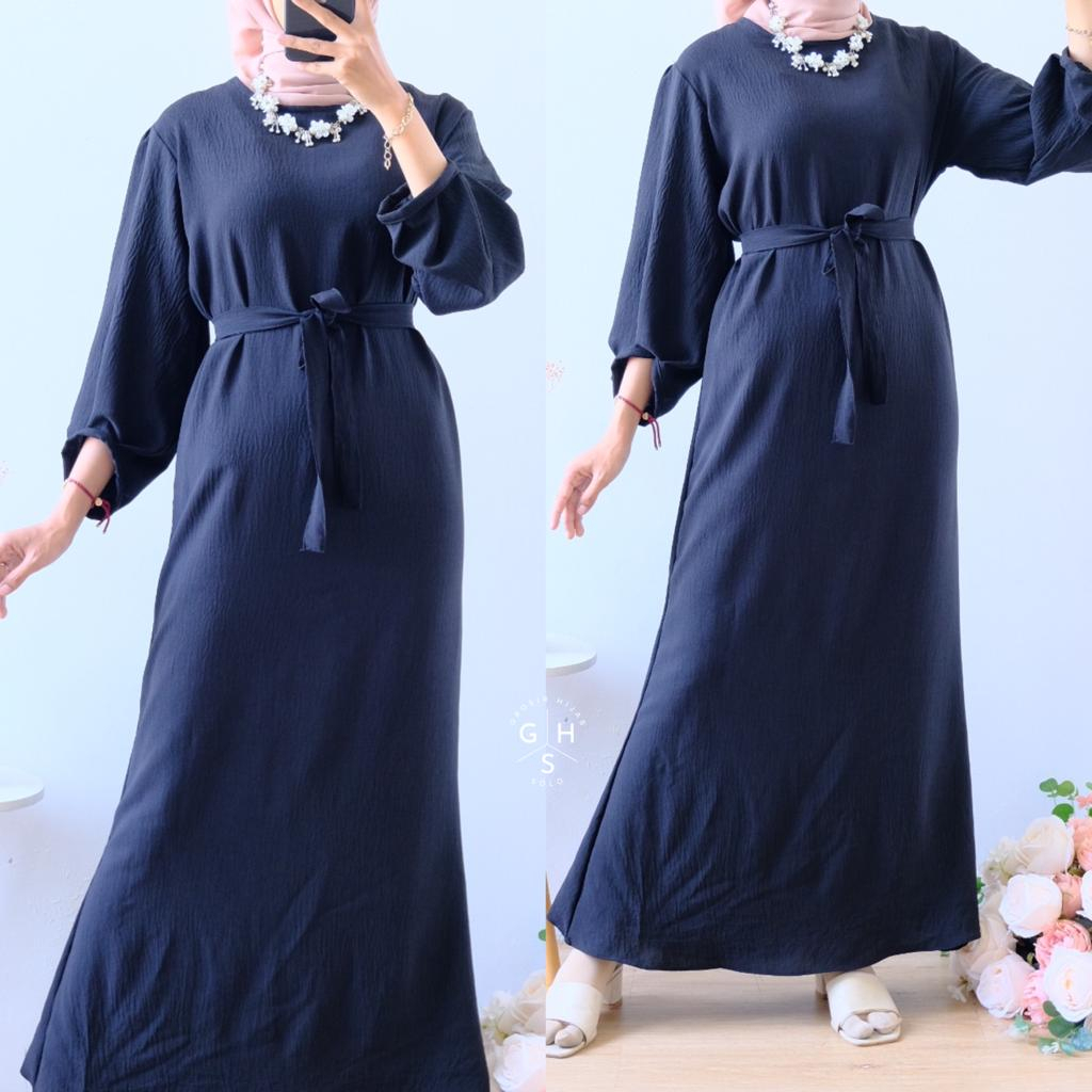 DEBORA GAMIS MERMAID TALI MAXI DRESS PANJANG ATASAN WANITA CRINCLE AIRFLOW PREMIUM (KJI)