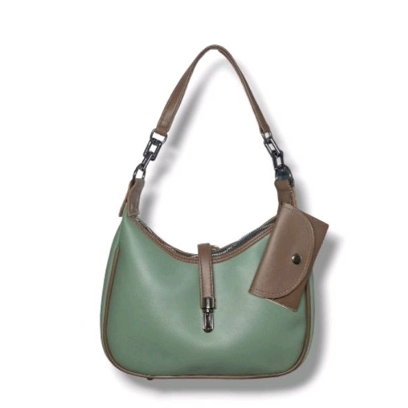 tas selempang, shoulder bag wanita (hijau mint)