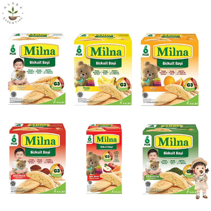 Milna Biskuit Bayi 6+ 130gr - Milna Biskuit Snack Bayi
