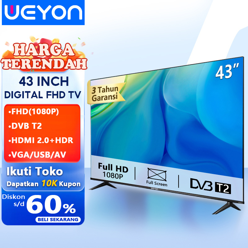 Weyon Sakura 43 inch Digital TV Full FHD Televisi LED TV Garansi Resmi