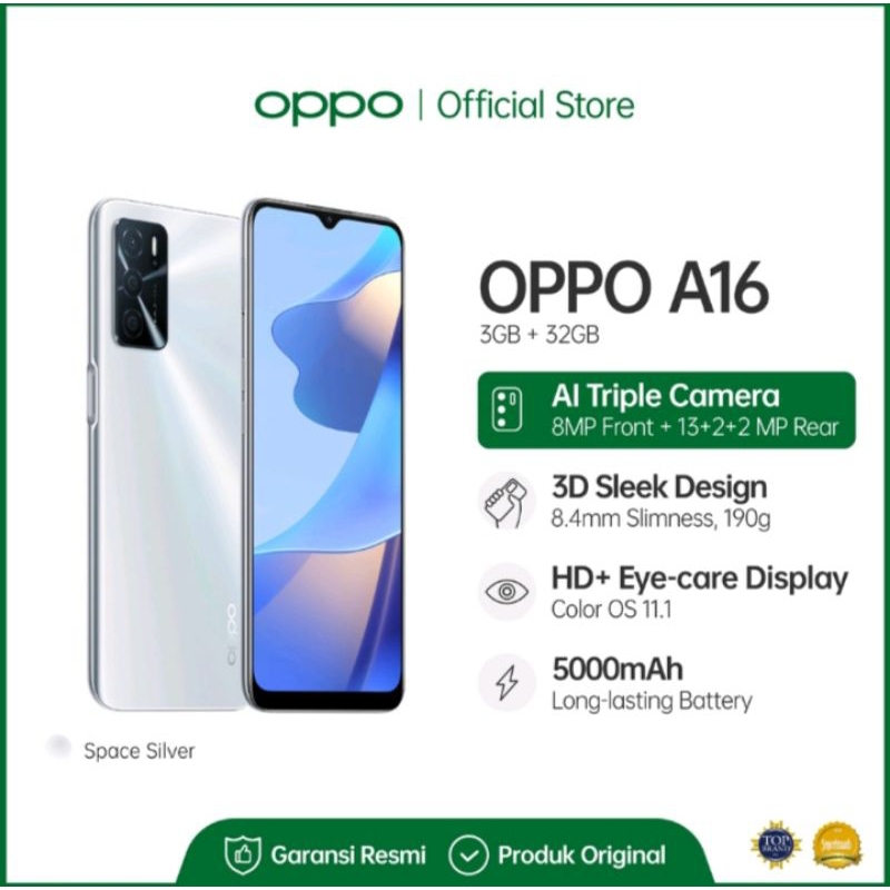 Handphone oppo a16 4/64 GB