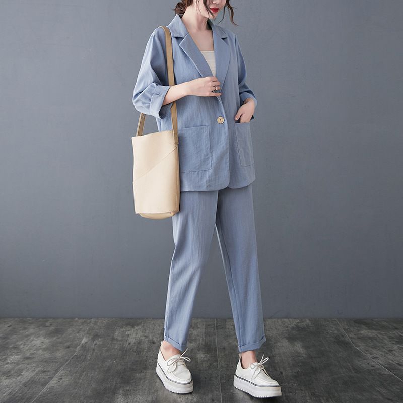 Setelan Blazer Wanita - Rami Set 2in1 - One set Terbaru - Setelan Wanita Kekinian - Outfit Korean Style - Setelan Crinkle Airflow