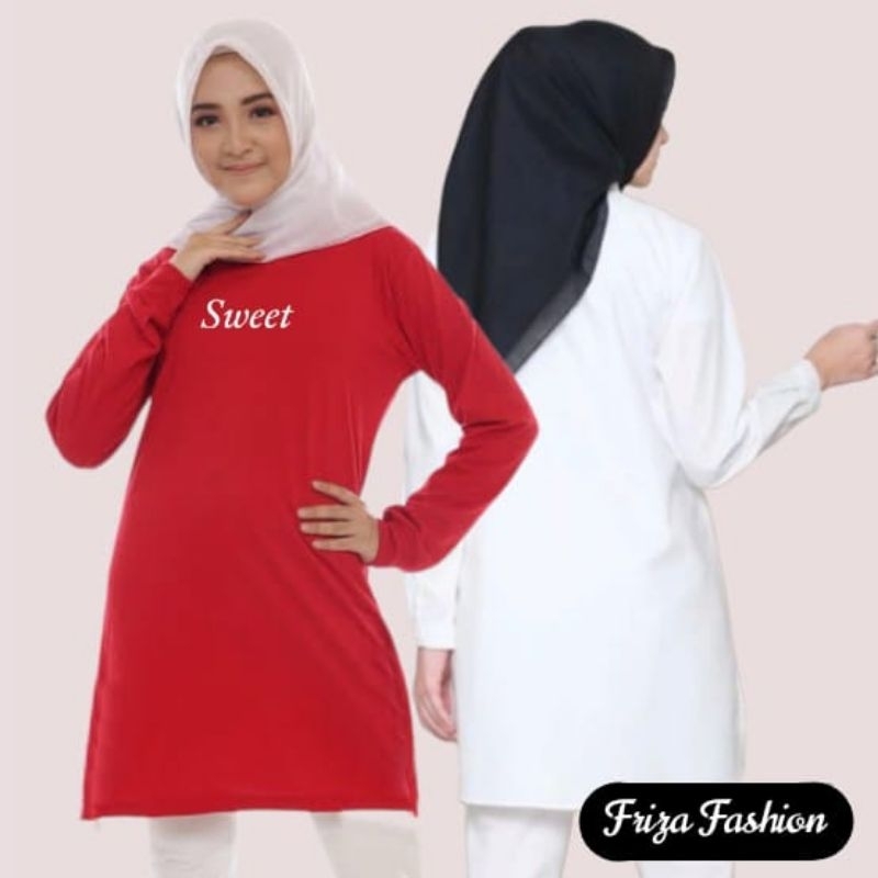 Tunik Kaos Merah Putih by Friza Fashion