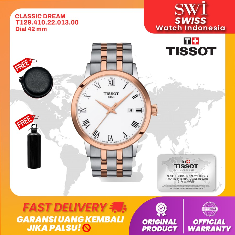 Jam Tangan Pria Analog Tissot T129.410.22.013.00 Classic Dream