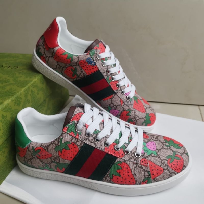 sepatu pria sneaker cowok gg strawberry men shoes p1shoes new