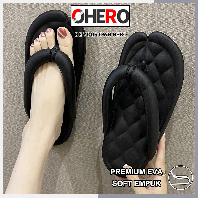 Sendal Wanita Kekinian Karet Terbaru Sandal Jepit Jelly Sepatu Sendal Slop Korea Rumah Anti Slip Eva Murah Elastic Empuk