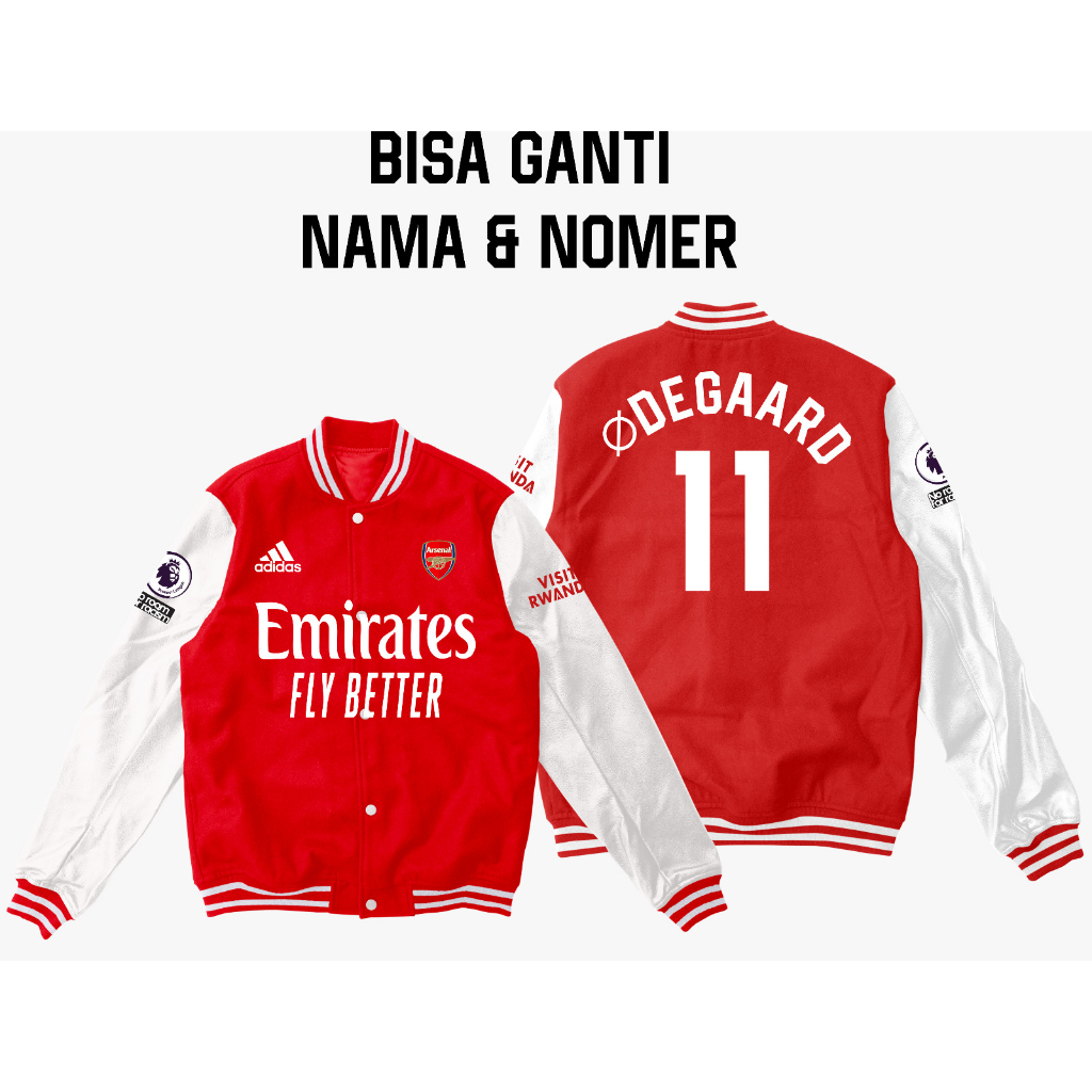 HOODIE JAKET ANAK COWOK CEWEK SEPAK BOLA ARSENAL KANCING GRATIS GANTI NAMA LOGO BISA DIGANTI USIA 1 