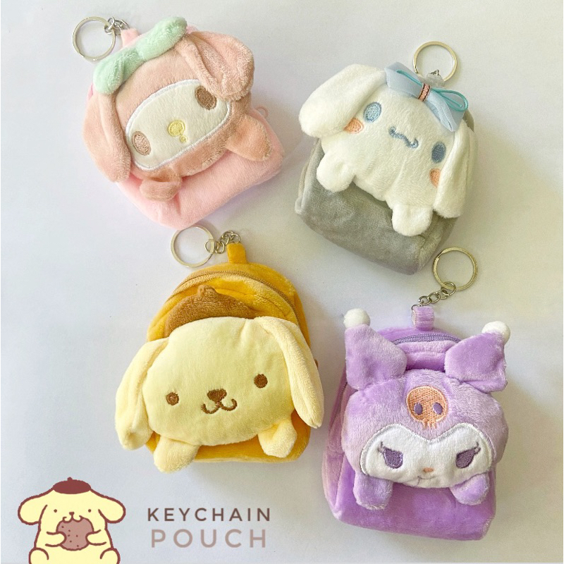 Gantungan Kunci Plushie Sanrio Halus Ada resleting ganci