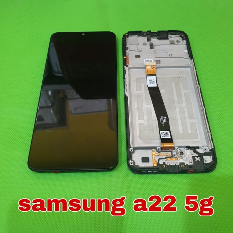 lcd ts plus frame samsung a22 5g ori copotan like new