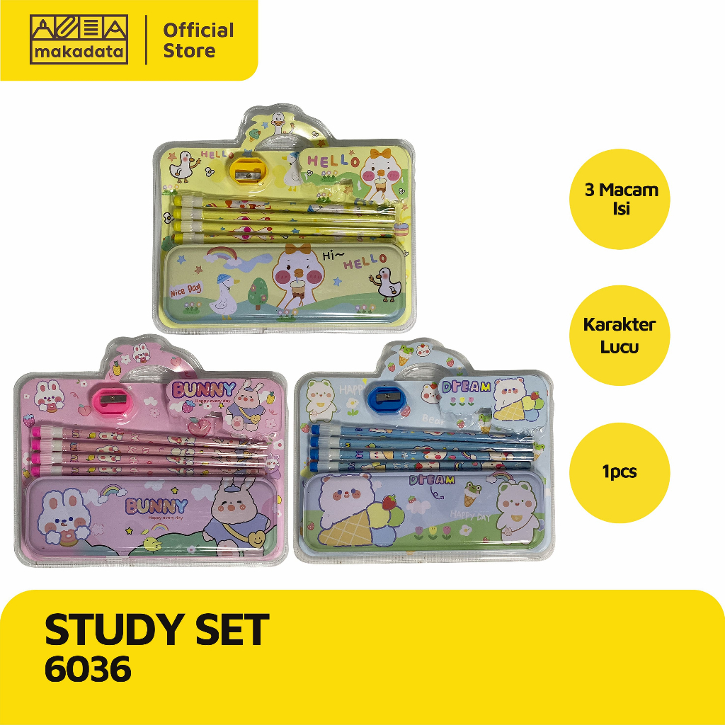 

STATIONERY SET / STUDY SET / PAKET ALAT TULIS KARAKTER 6036 MURAH